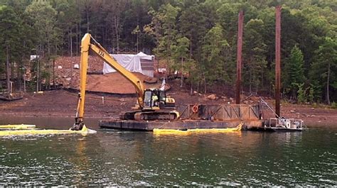 mini excavator on barge|used portable barges for sale.